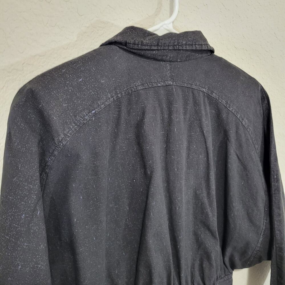 Byer Too Vintage 80s Small Jacket Blazer Cotton Peplum Dolman Sleeve Casual - Picture 8 of 9